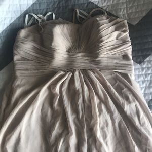 David’s Bridal Size 16 bridesmaid dress - Biscotti
